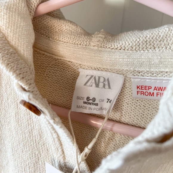 Zara 6-9m Baby Oatmeal Sweater - Picture 4 of 4